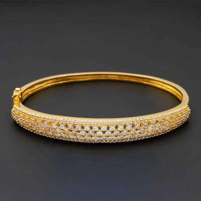 24ct Heavy Gold Plated Stone Bracelet Bangle Psbrb1w-082 Profile Picture