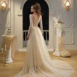 Ethereal tiered lace gown