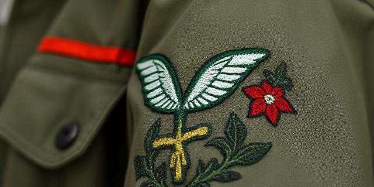 Army Fatigue Jacket - Embroidery Pattern for This Season