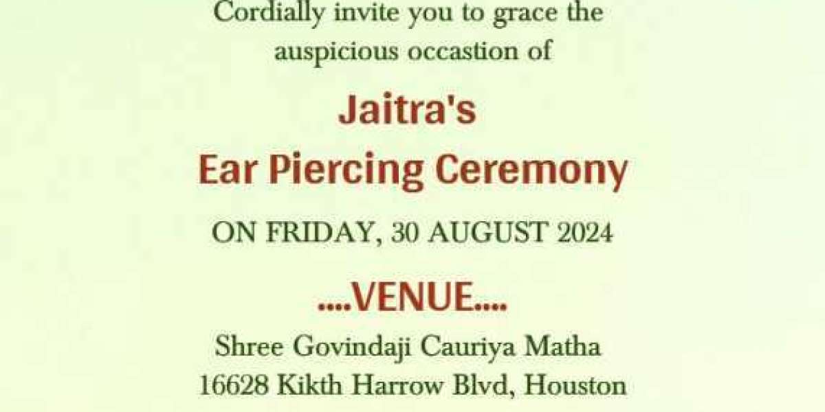 Elegant and Traditional: Ear Piercing Ceremony Invitation Template for Every Memorable Celebration