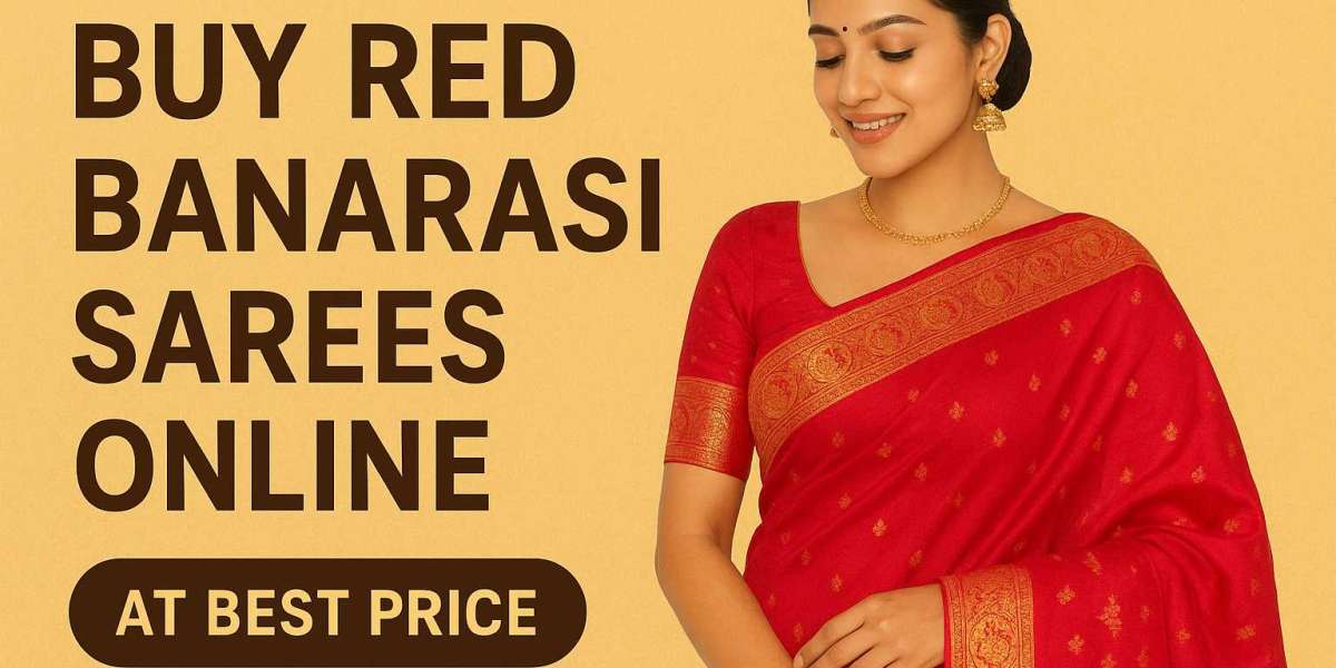 Buy Red Banarasi Sarees Online at Best Prices - Deeva