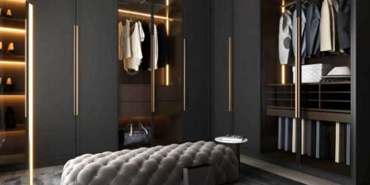 Elevating Interiors with Frosted Glass and Lavish Walk-In Closets