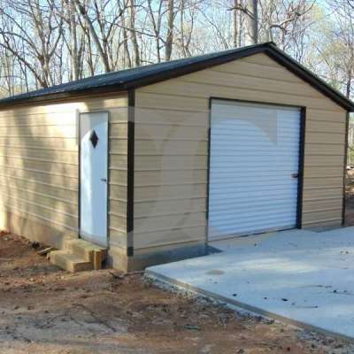 20x21 Vertical Roof Metal Garage | Single-Car Storage Profile Picture