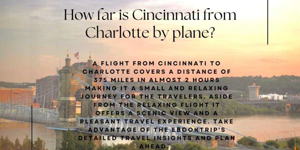 How far is Cincinnati from Charlotte by Plane?