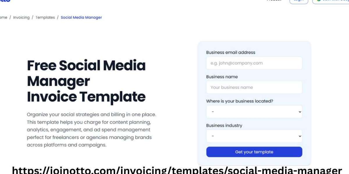 Free Online Social Media Manager Invoice Template for Businesses