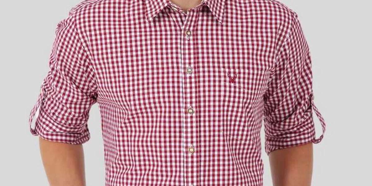 Modern Oktoberfest Style Featuring a Lederhosen Red Shirt